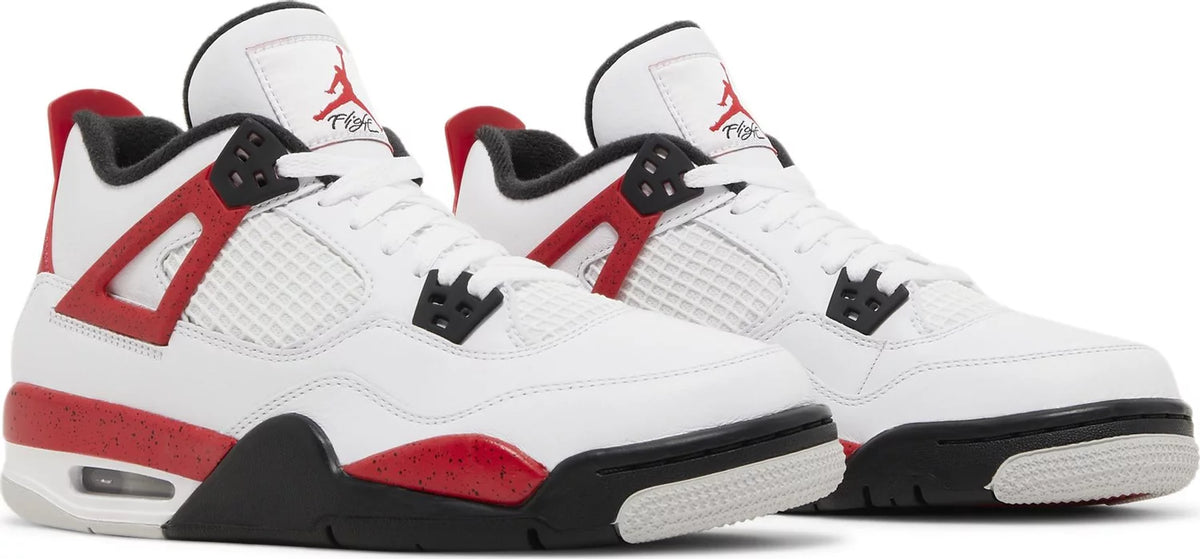 Air Jordan 4 Retro Red Cement grade school sneakers - Side