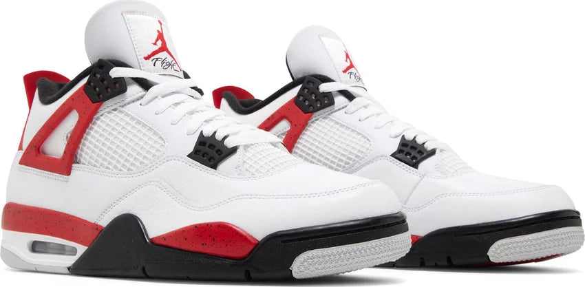 Air Jordan 4 Retro Red Cement Men&#39;s Sneakers - Side