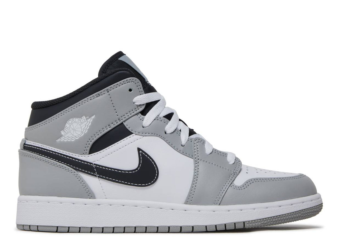 Air Jordan 1 Mid GS &#39;Light Smoke Grey&#39;